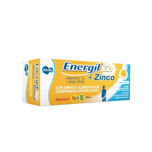 Energil Zn Vitamina C + Zinco - 10 Comprimidos Efervescentes