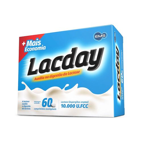 Lacday 60 Comprimidos - Enzima Lactase