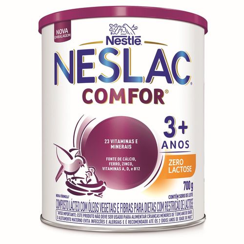 Composto Lácteo Zero Lactose Comfor Neslac Lata 700g