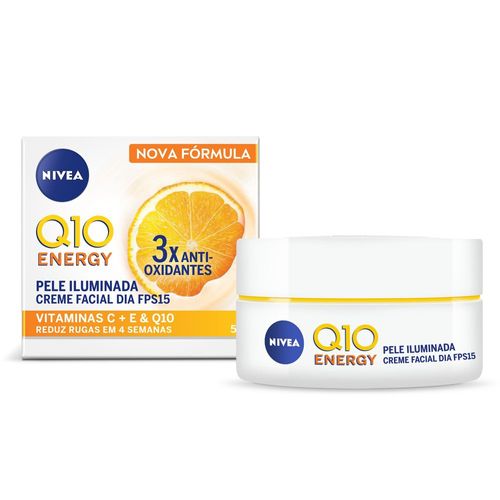 NIVEA Creme Facial Antissinais Q10 Energy Dia FPS15 50g