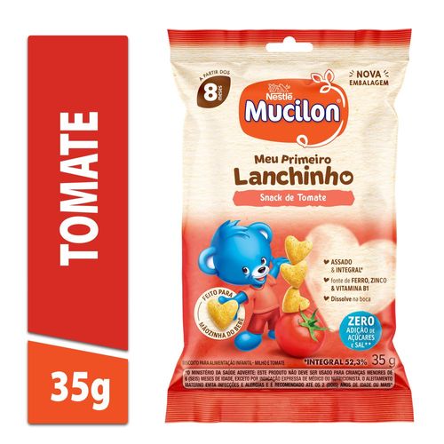 Biscoito Integral Tomate Mucilon Meu Primeiro Lanchinho Pacote 35g