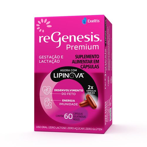 Suplemento Alimentar Gestante Regenesis Premium Exeltis 600mg Cápsula 60 Unidades