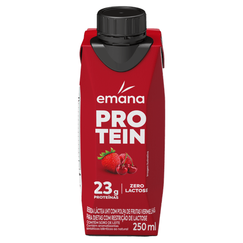 Bebida Láctea Emana Protein Zero Lactose Frutas Vermelhas - 250ml