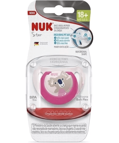 Chupeta de Silicone Nuk Star 18+ meses - 1 unidade
