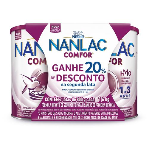 Fórmula Infantil Nanlac Comfor 1,6kg - 160g grátis