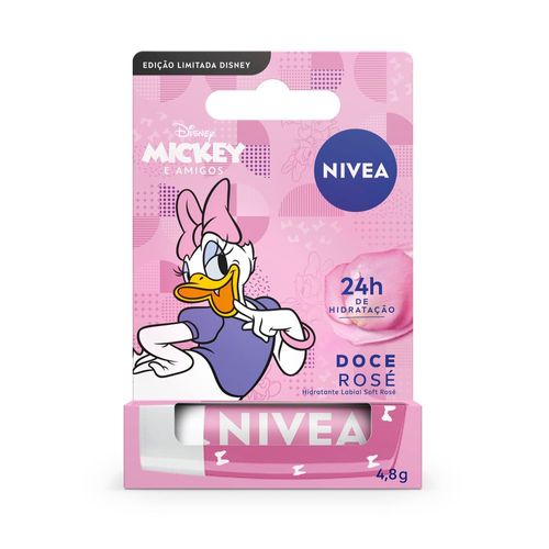 NIVEA Hidratante Labial Soft Rosé Margarida - Disney Mickey e Amigos 4,8g