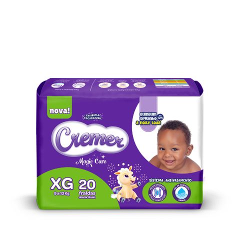 Fralda Descartável Cremer Jumbo XG 20 Unidades