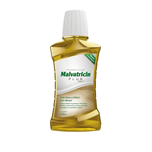 Enxaguante Bucal Malvatricin Plus 250ml Flúor e Xilitol
