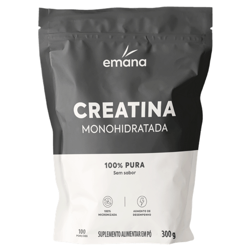 Creatina Monohidratada sem Sabor Pó Emana - 300g