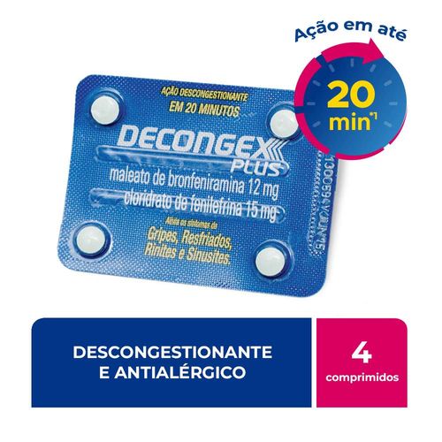Decongex Plus 12+15Mg 04Cpr
