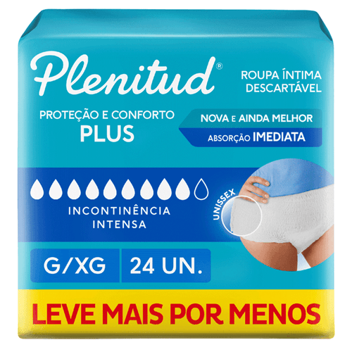 Roupa Íntima Plenitud Protect Plus G/XG - 24 unidades