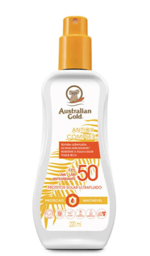 Protetor Solar Corporal Australian Gold Antiox Complex Ultra Fluido FPS 50-220ml