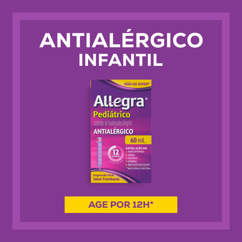 Allegra Pediátrico 6mg/ml 60ml - Antialérgico Infantil