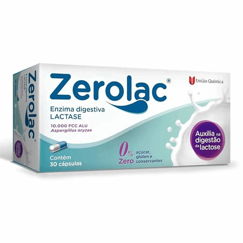 Suplemento Alimentar Zerolac União Química - 30 Cápsulas Moles