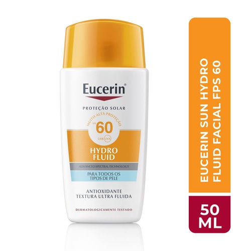 Protetor Solar Facial Eucerin Hydro Fluid FPS 60 50ml