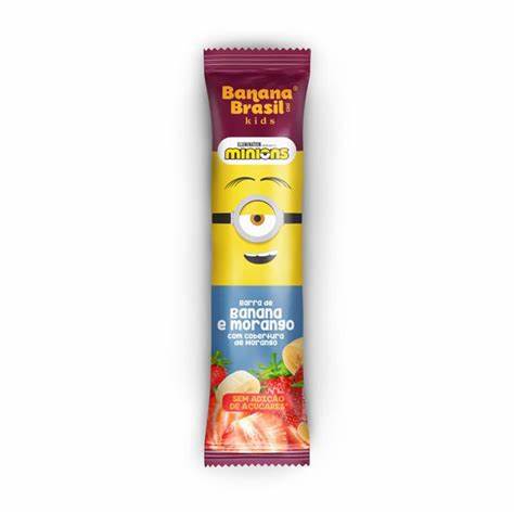 Barra de Frutas Banana Brasil Kids Minions Morango-22g