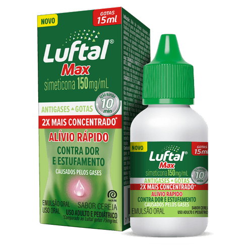 Luftal Max Simeticona 150mg/ml Emulsão Gotas 15ml