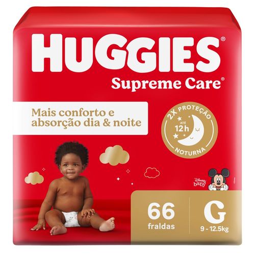 Fralda Huggies Supreme Care G - 66 unidades