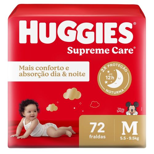 Fralda Huggies Supreme Care M - 72 unidades