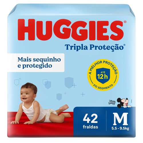 Fralda Huggies Tripla Proteção M – 42 unidades