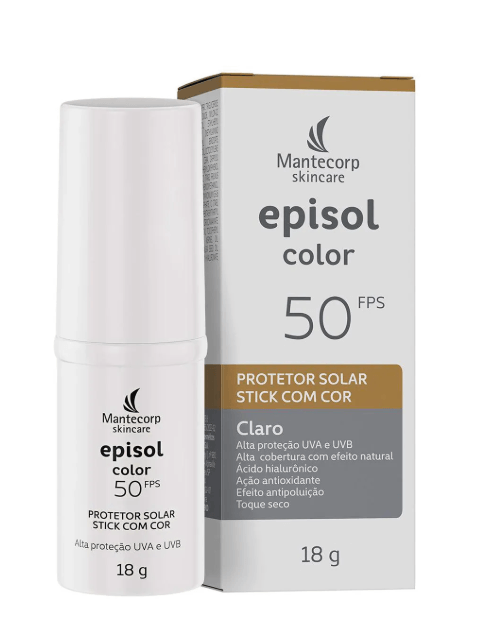 Protetor Solar Facial Episol Color Stick FPS 50 18g