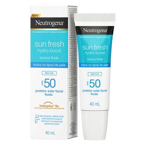 Protetor Solar Facial Neutrogena Sun Fresh Hydro Boost FPS 50 Sem Cor 40ml