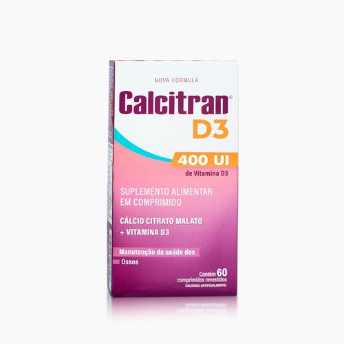 Suplemento Alimentar Calcitran D3 400UI - 60 Comprimidos
