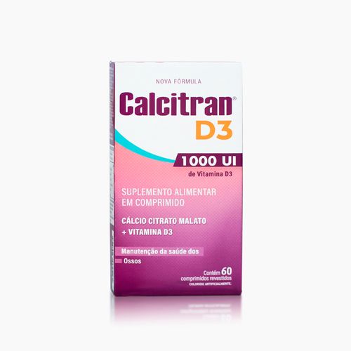 Suplemento Alimentar Calcitran D3 1000UI - 60 Comprimidos