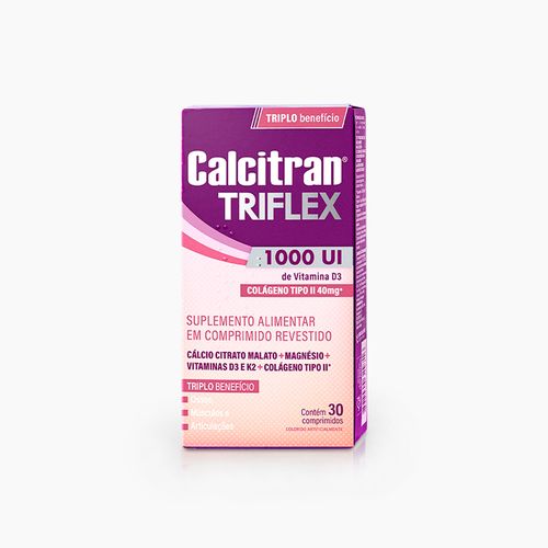 Suplemento Alimentar Calcitran Triflex 1000UI - 30 Comprimidos