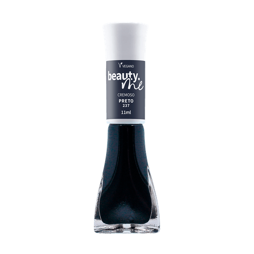 Esmalte Cremoso Preto 11ml Beauty Me Vegano Alta Cobertura