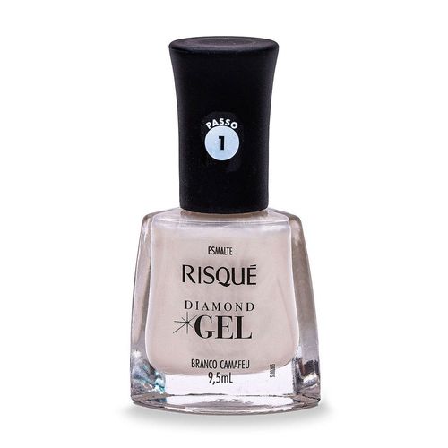 Esmalte cremoso Risqué Diamond Gel Branco Camafeu 9,5ml