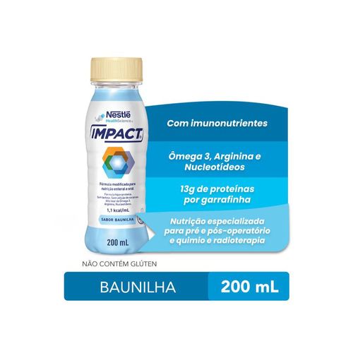 Nutrição Enteral e Oral Impact Baunilha - 200ml