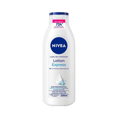 NIVEA Loção Deo-Hidratante Lotion Express 48h Hidratação Profunda 200ml