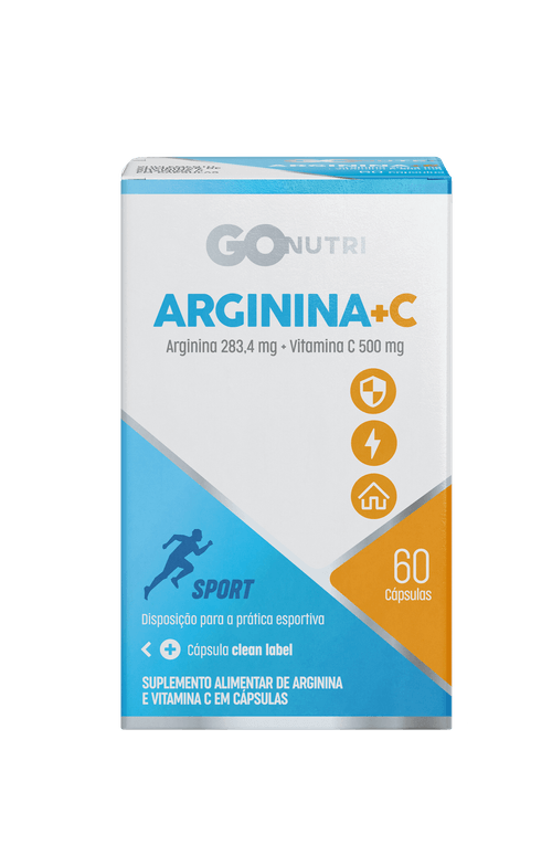 Suplemento Alimentar Arginina+C Gonutri 500mg Cápsula 60 Unidades