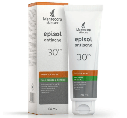 Protetor Solar Facial Antiacne FPS 30 Episol - 60ml