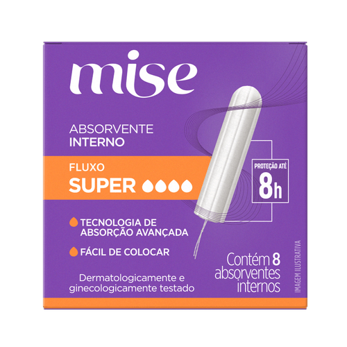 Absorvente Interno Mise Super - 8 Unidades