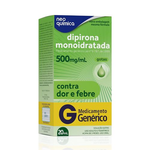 Dipirona Monoidratada 500mg/ml Neo Química Gotas 20 ml