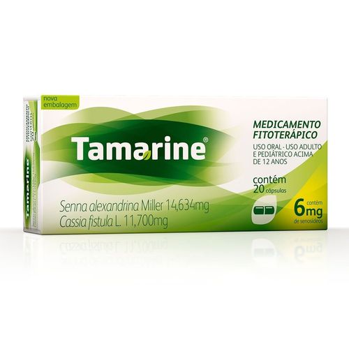 Laxante Fitoterápico Tamarine 6mg - 20 cápsulas