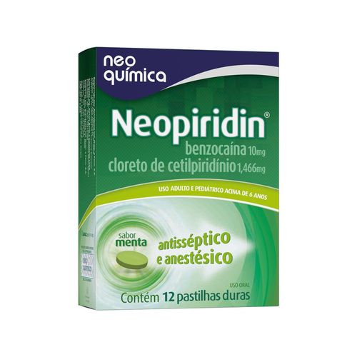 Pastilha para Garganta Neopiridin Menta - 12 Unidades