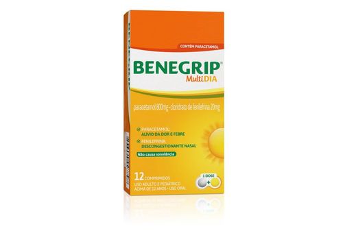 Antigripal Benegrip Multi Dia Caixa 12 Comprimidos