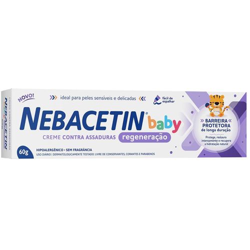 Creme para Assaduras Nebacetin Baby Regeneração 60g