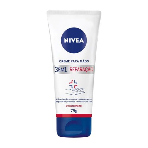 NIVEA Creme Para as Mãos 3 em 1 Reparação com Dexpanthenol 75g