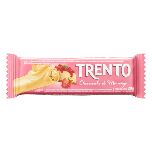 Wafer Cheesecake de Morango Trento - 29g