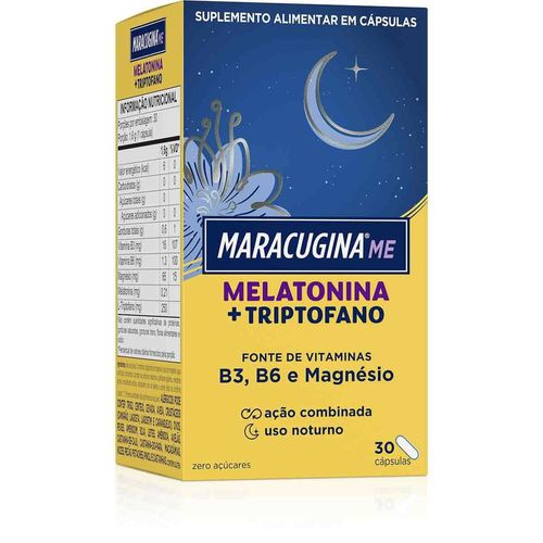 Suplemento Melatonina + Triptofano Maracugina ME 30 Cápsulas