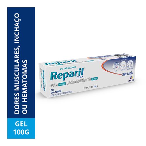 Gel Anti-Inflamatório Reparil Escina + Salicilato de Dietilamônio - 100g