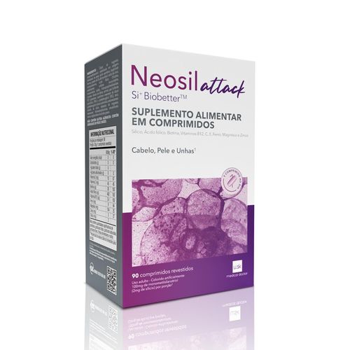 Neosil Attack Suplemento Alimentar Cabelos, Unhas e Pele - 90 Comprimidos