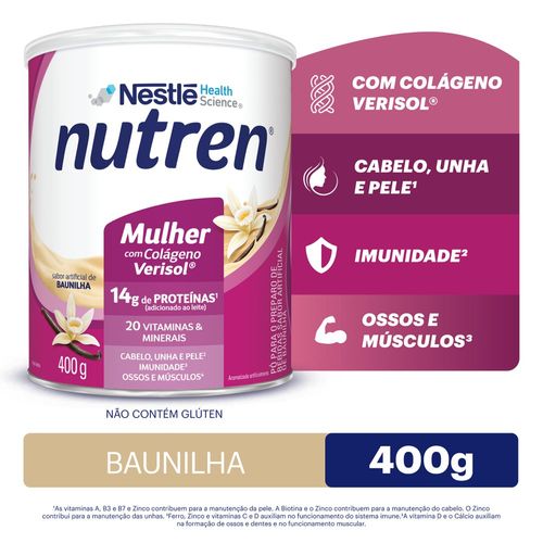 Complemento Alimentar Nutren Mulher Baunilha - 400g