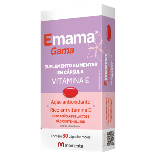 Vitamina E 400mg Emama Gama - 30 Cápsulas