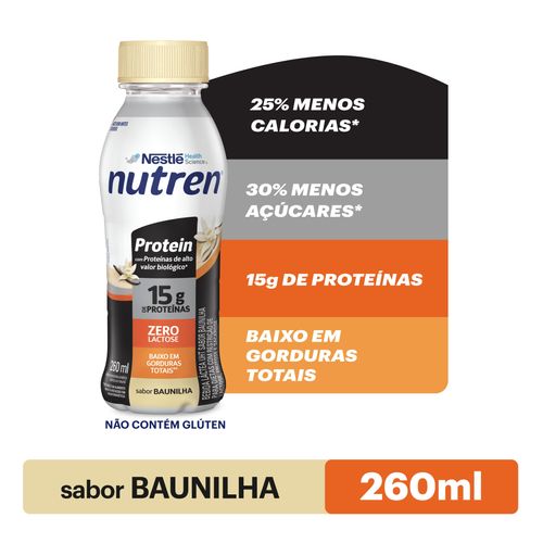 Bebida Láctea Nutren Protein 15g de proteínas Baunilha - 260ml