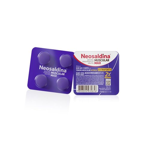 Neosaldina Muscular Max Analgésico e Relaxante Muscular Dipirona Blister - 4 Comprimidos